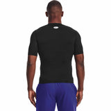 UA HeatGear Armour - T-shirt à manches courtes homme dos- noir / blanc