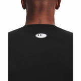 UA HeatGear Armour - T-shirt à manches courtes homme col- noir / blanc