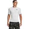 UA HeatGear Armour - T-shirt à manches courtes homme - blanc / noir