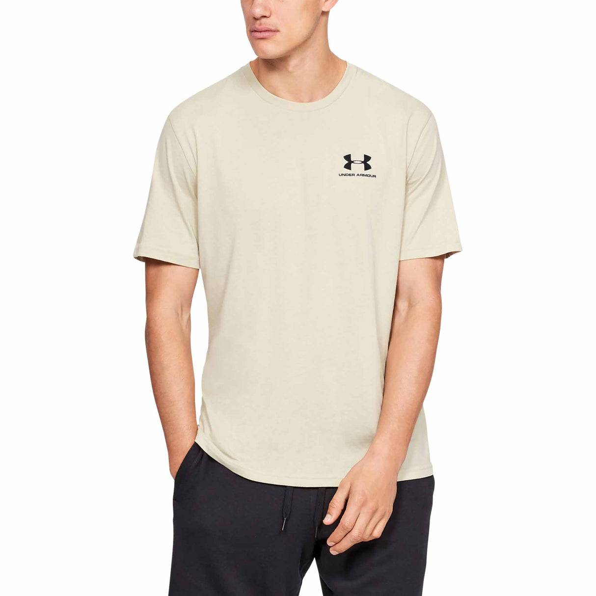 Under Armour Sportstyle t-shirt à manches courtes homme face live -Khaki Base / Black