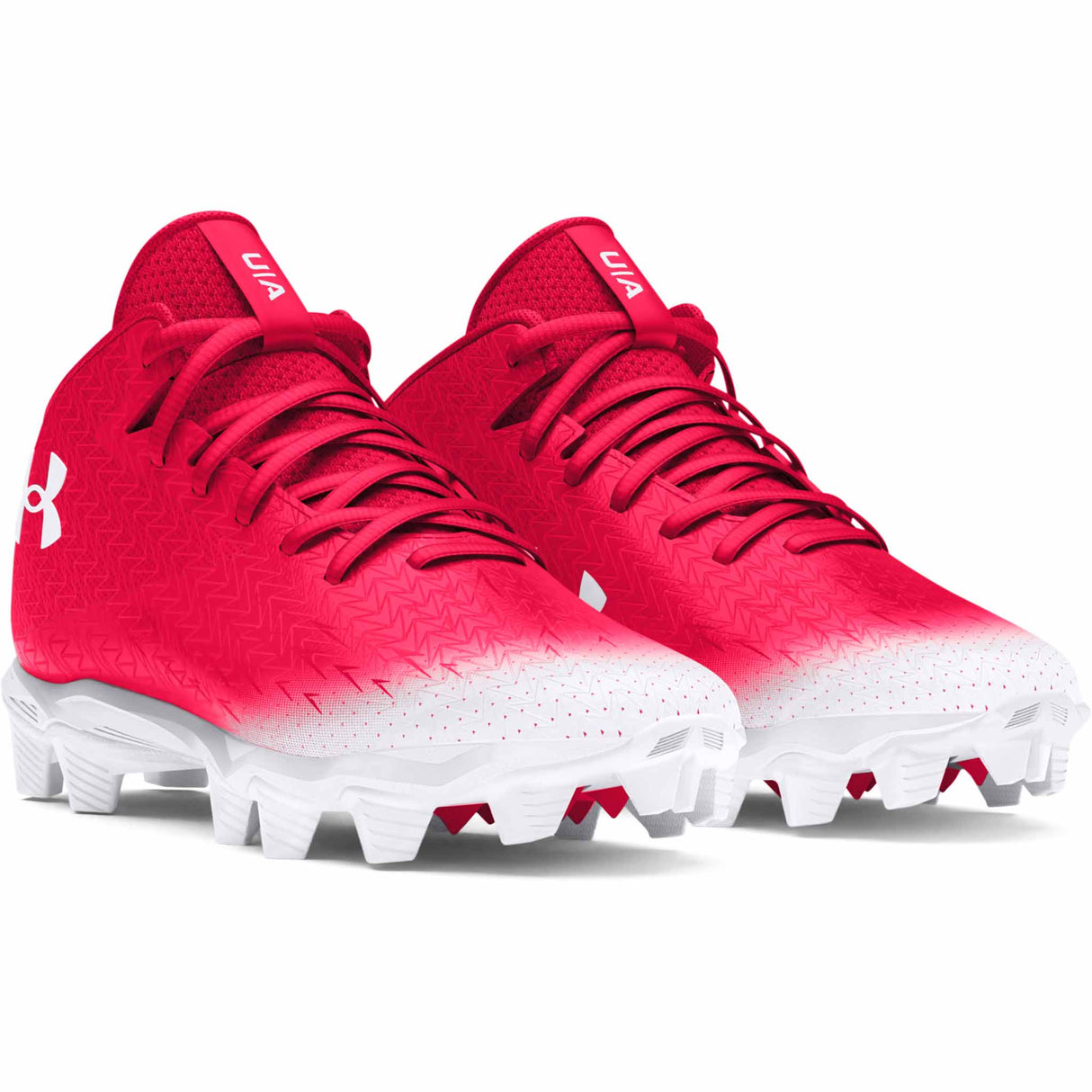 Under Armour Spotlight Franchise 4.0 RM JR chaussures de football enfant paire - blanc / rouge