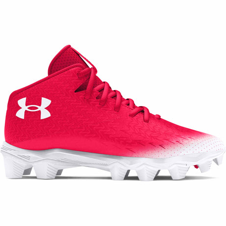 Under Armour Spotlight Franchise 4.0 RM JR chaussures de football enfant - blanc / rouge