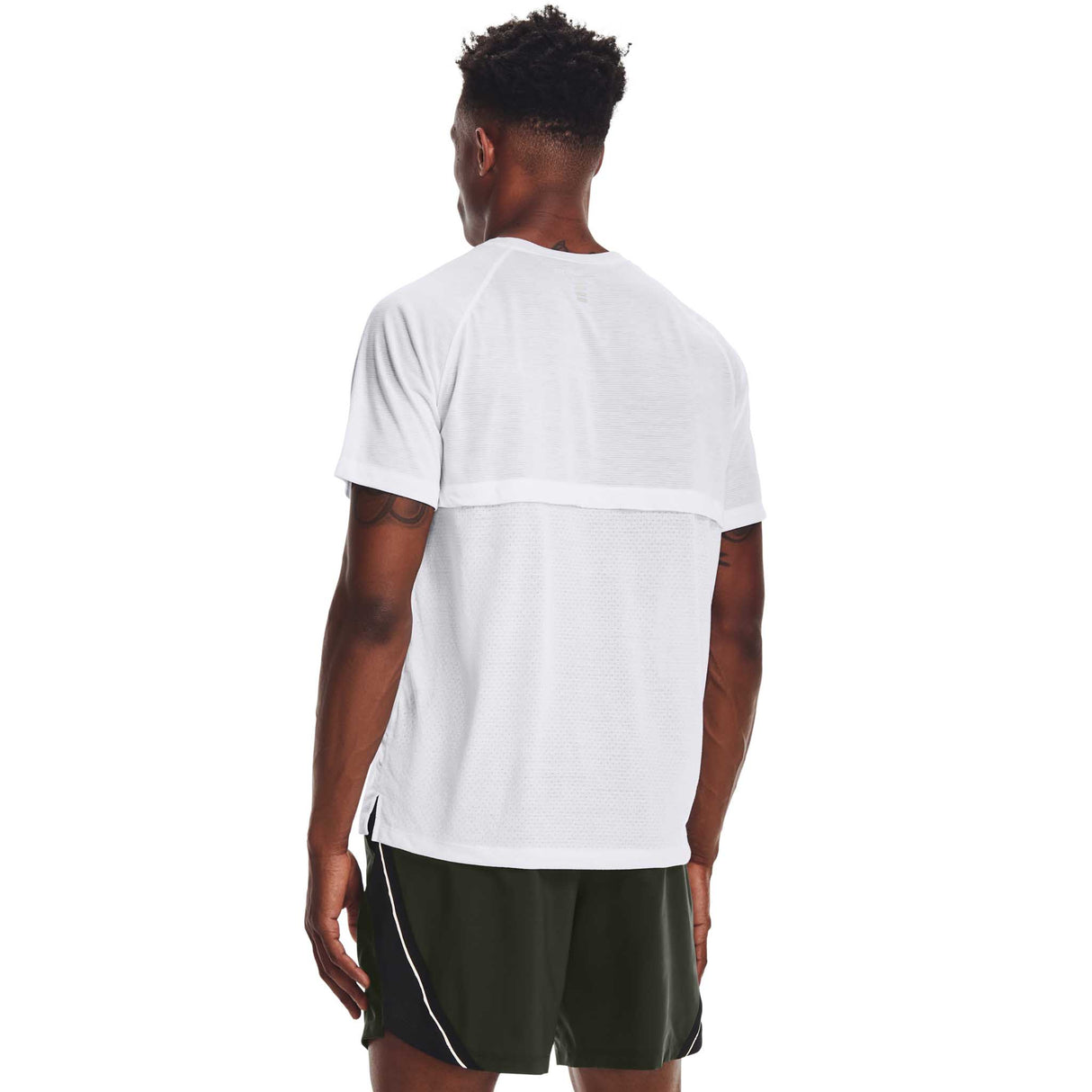 Under Armour Streaker Run t-shirt de course à pied à manches courte homme dos - blanc / refléchissant