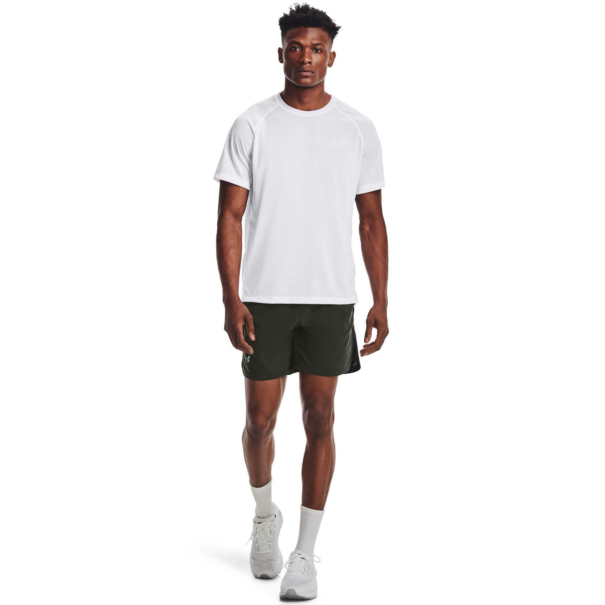 Under Armour Streaker Run t-shirt de course à pied à manches courte homme live- blanc / refléchissant