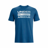 UA Team Issue - Haut à manches courtes avec inscription pour homme - Bleu Varsity