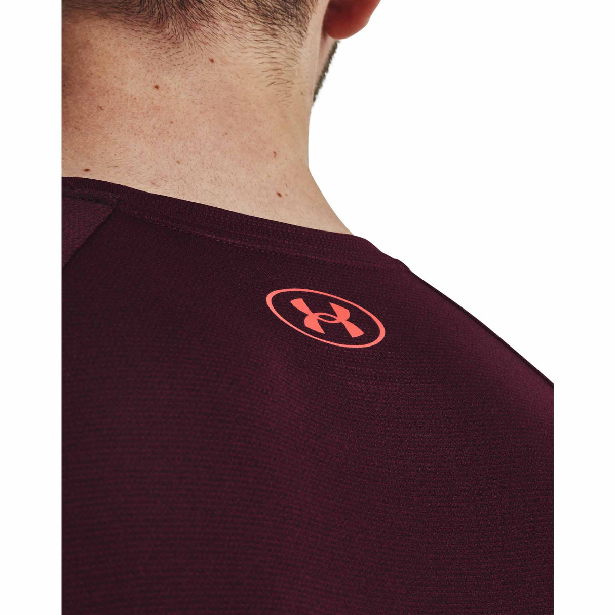 Under Armour Tech 2.0 Novelty haut à manches courtes pour hommes - Dark Maroon / Beta