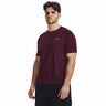 Under Armour Tech 2.0 Novelty haut à manches courtes pour hommes - Dark Maroon / Beta