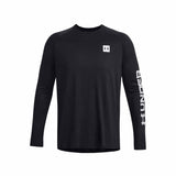Under Armour Tech Print Fill Long Sleeve t-shirt de course pour homme - Black / White