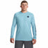 Under Armour Tech Print Fill Long Sleeve t-shirt de course pour homme - Blizzard / Academy