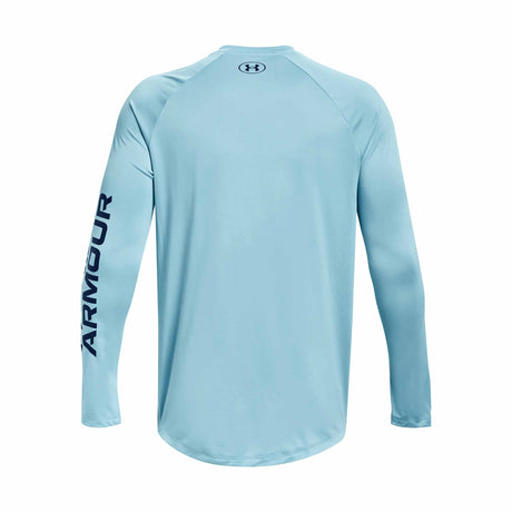Under Armour Tech Print Fill Long Sleeve t-shirt de course pour homme - Blizzard / Academy