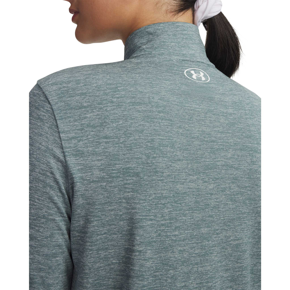 Under Armour Tech Half Zip Twist chandail de course manches longues femme details - Jasper Blue / White