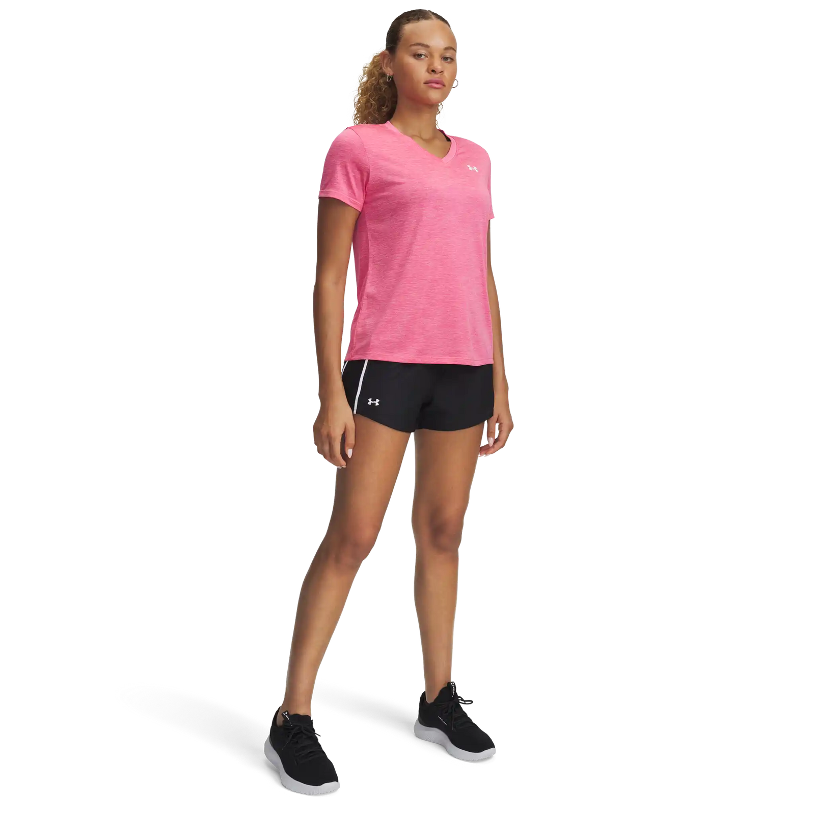 Under Armour Tech Play Up short 8 cm femme - Noir / Blanc