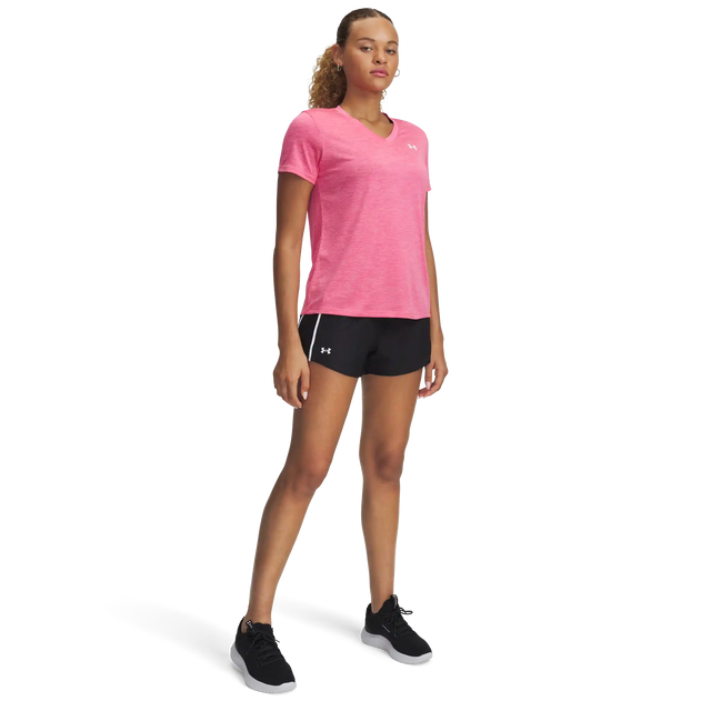 Under Armour Tech Play Up short 8 cm femme - Noir / Blanc
