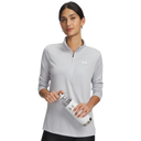 Under Armour Tech Half Zip Twist chandail de course à pied pour femme - Halo Grey / White