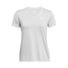 UA Tech Twist T-Shirt V Neck Femme - Gris Halo / Blanc