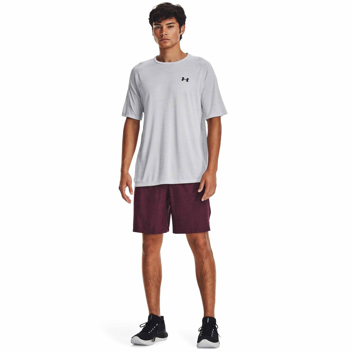 Under Armour Tech Vent shorts pour homme - Dark Maroon / Cordova Red / Black