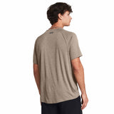 Under Armour Tech T-shirt sport homme dos live - Taupe Dusk / Black