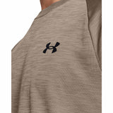 Under Armour Tech T-shirt sport homme details live - Taupe Dusk / Black