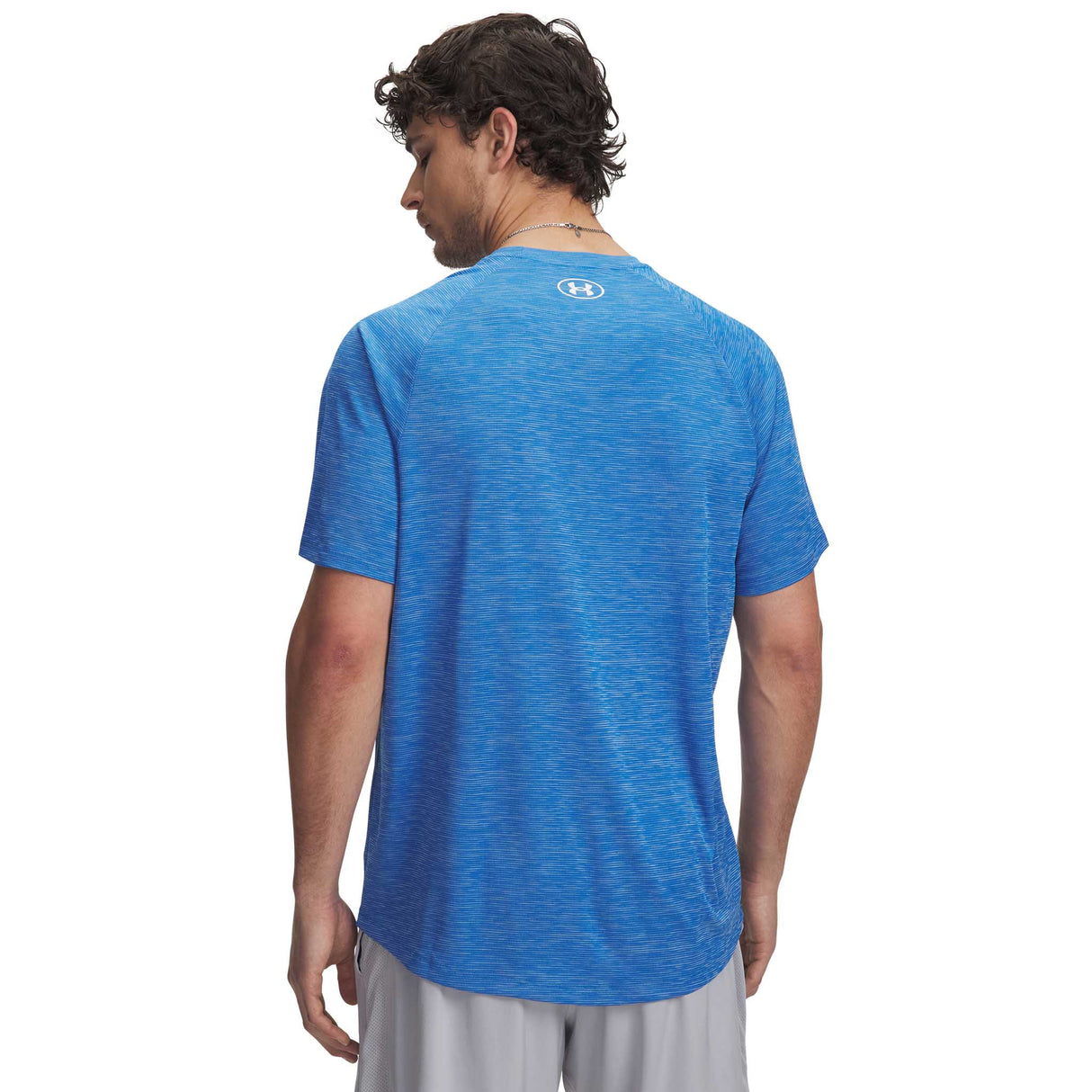 Under Armour Tech T-shirt sport homme dos- Atlantis Blue / White