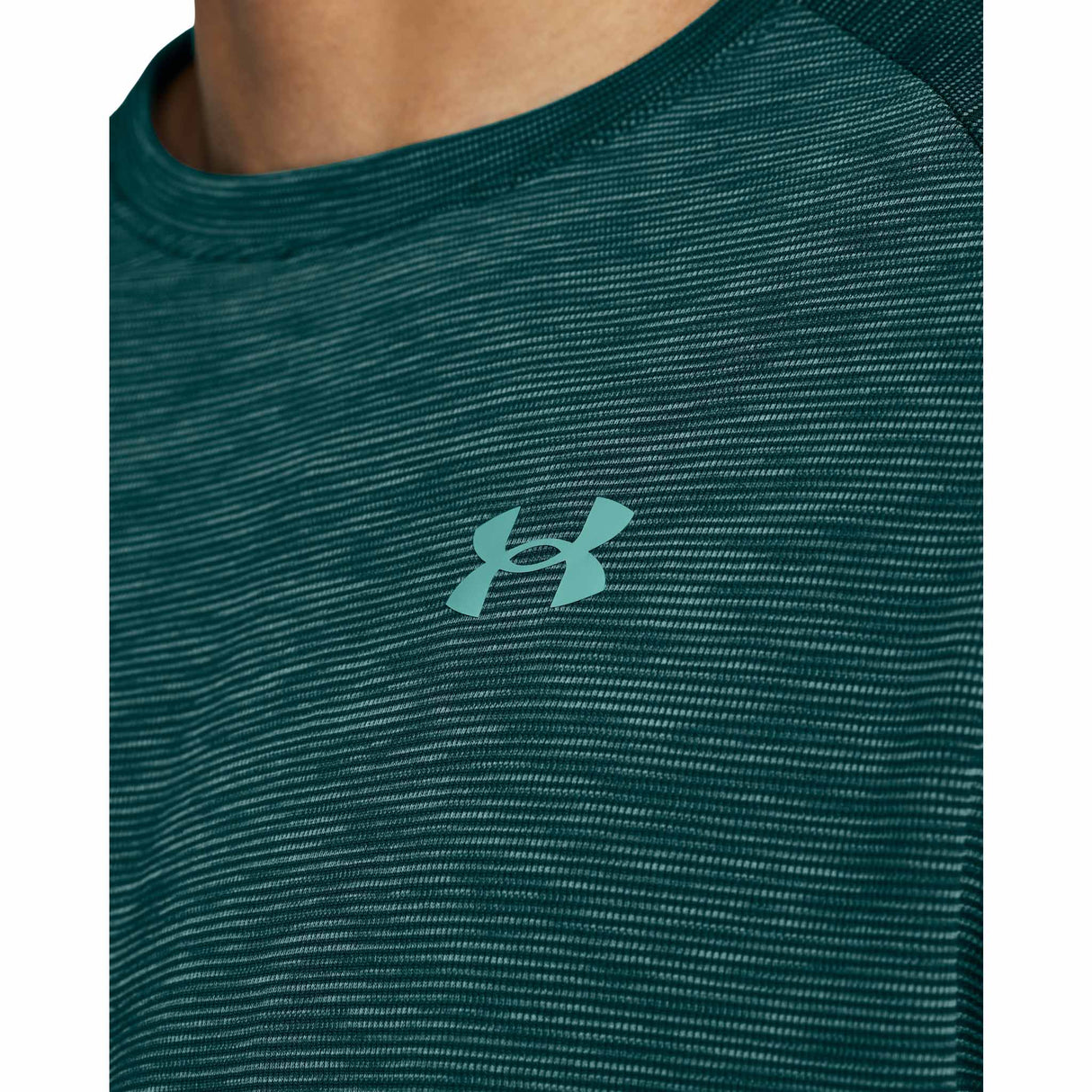 Under Armour Tech T-shirt sport homme details live -Hydro Teal / Radial Turquoise