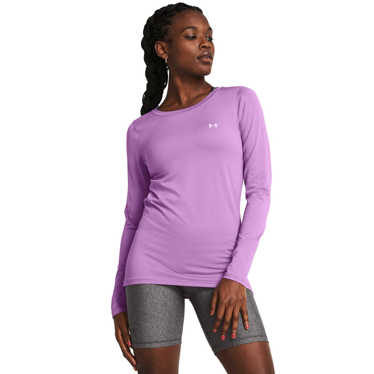 Under Armour HatGear haut manches longues femme face-  Provence Purple / Purple Ace