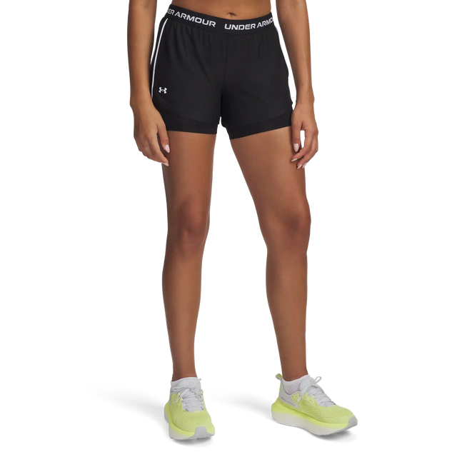 Under Armour Tech Play Up short 2-en-1 pour femme - Black / Black / White