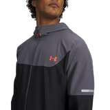 Under Armour Tech Utility Woven manteau pour homme - Black / Castlerock / Venom Red