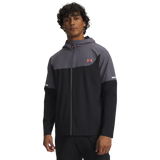 Under Armour Tech Utility Woven manteau pour homme - Black / Castlerock / Venom Red