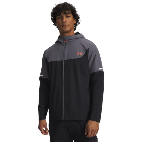 Under Armour Tech Utility Woven manteau pour homme - Black / Castlerock / Venom Red