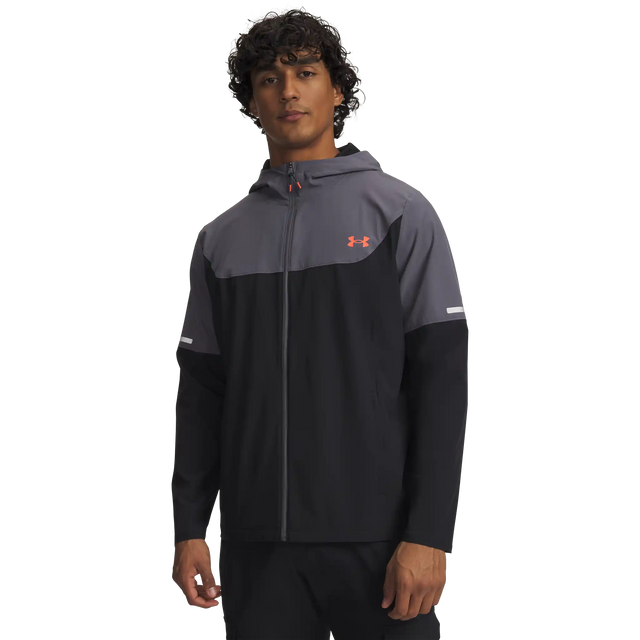 Under Armour Tech Utility Woven manteau pour homme - Black / Castlerock / Venom Red