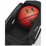 UA Undeniable Signature Duffle sac de sport avec ballon- Black / Metallic Harbor Blue