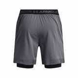 Under Armour Vanish Woven shorts 2-en-1 pour homme - Pitch Grey / Black