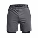 Under Armour Vanish Woven shorts 2-en-1 pour homme - Pitch Grey / Black