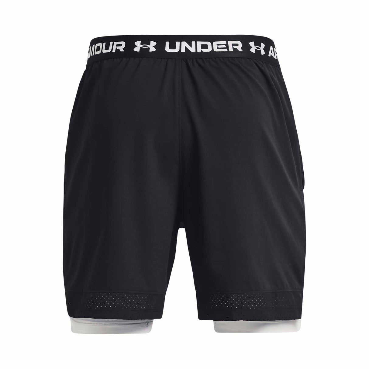 UA Vanish Woven shorts 2-en-1 pour homme - Noir / Blanc