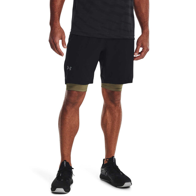 UA Vanish Woven 8-inch shorts pour homme - black / pitch grey