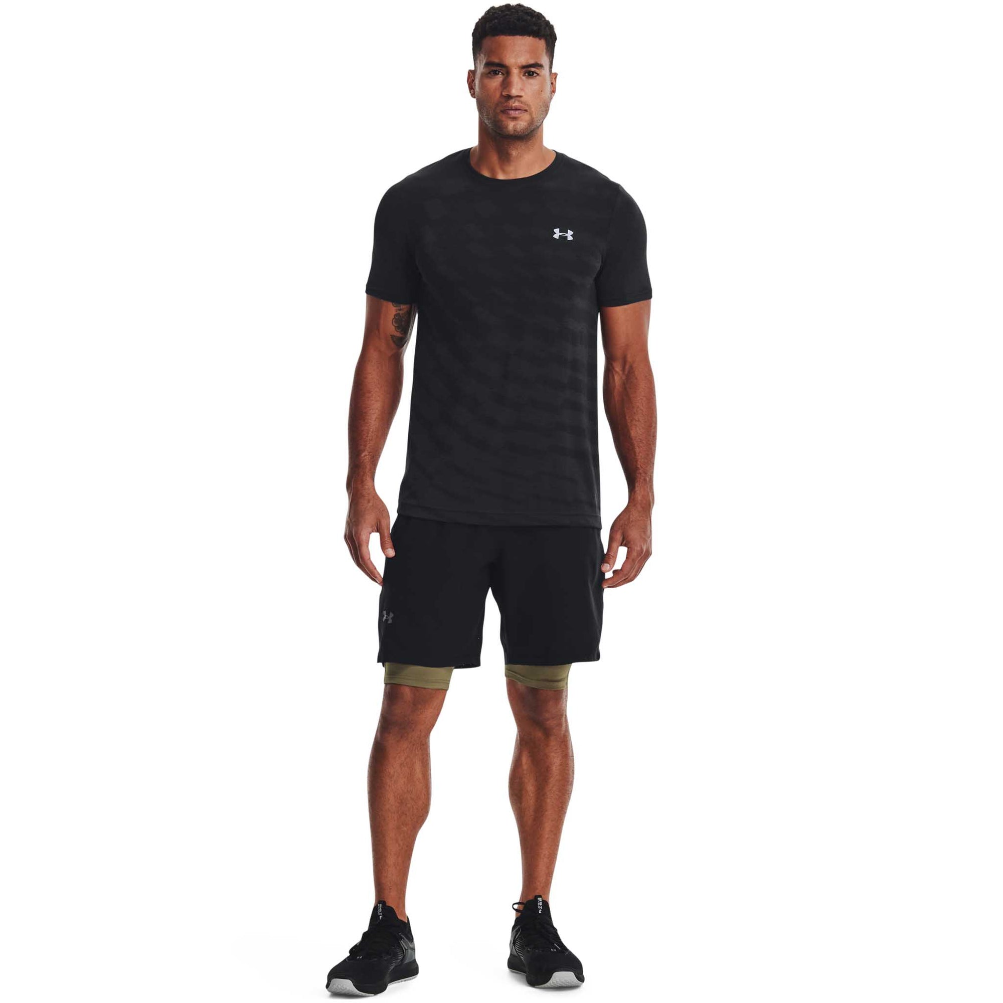 UA Vanish Woven 8-inch shorts pour homme - black / pitch grey