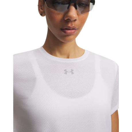Under Armour Velociti T-shirt à manches courtes pour femme - Blanc / Réfléchissant