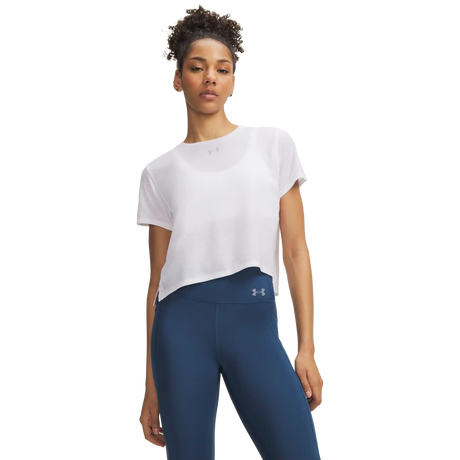 Under Armour Velociti T-shirt à manches courtes pour femme - Blanc / Réfléchissant