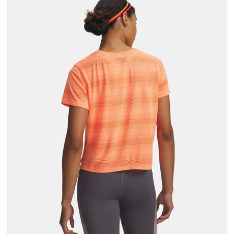 Under Armour Velociti T-shirt à manches courtes pour femme - Electric Tangerine / Reflective