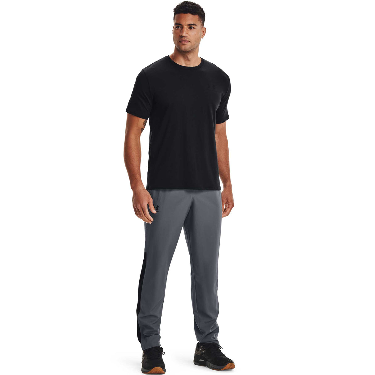 Under Armour Vital Woven pantalons homme live - Chiné léger gris absolu / Noir