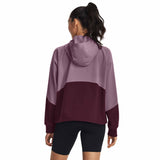 UA Woven FZ manteau de course à pied femme - Misty Purple / Dark Maroon