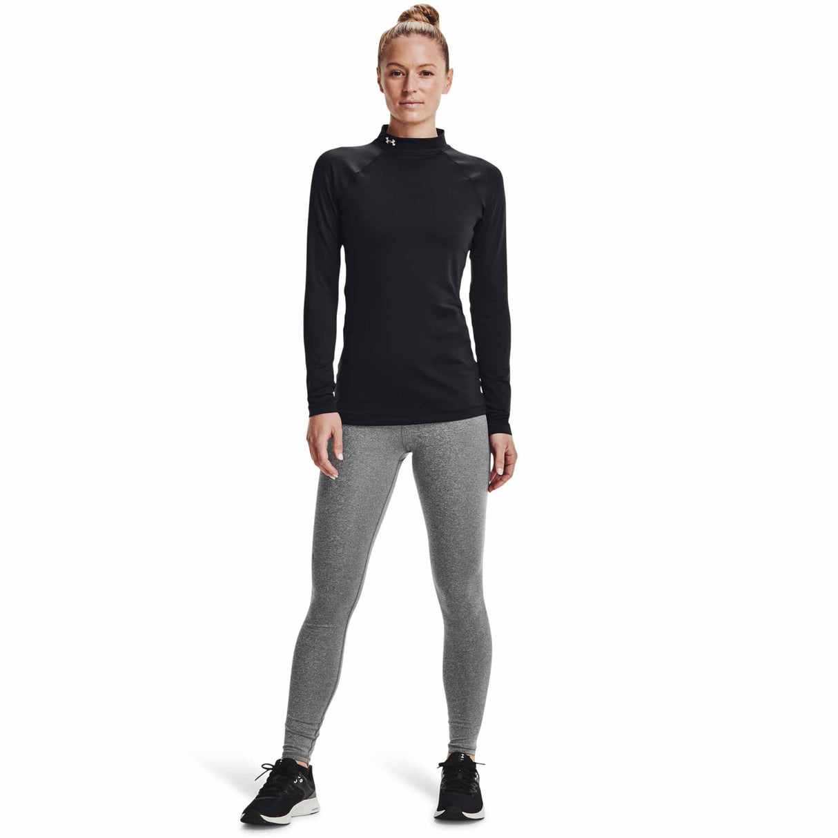 Under Armour UA ColdGear Authentics Mock couche de base manches longues femme