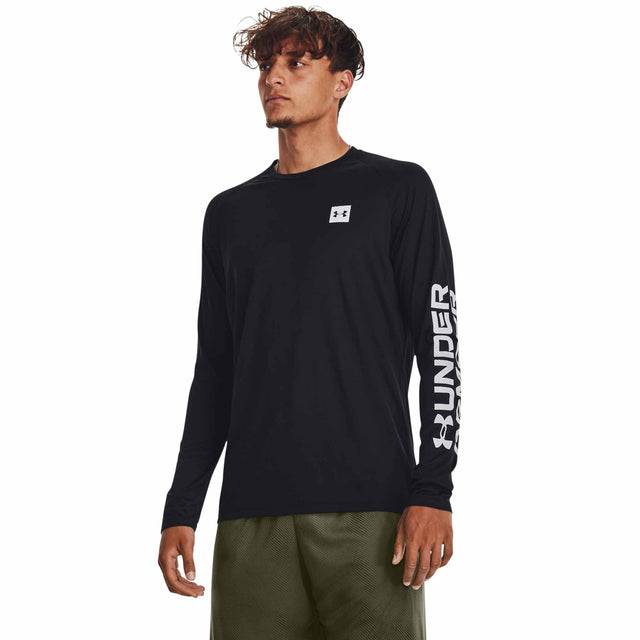 Under Armour UA Tech Print Fill t-shirt sport à manches longues pour homme