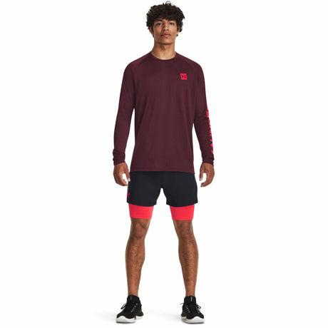 Under Armour UA Tech Print Fill t-shirt sport à manches longues pour homme