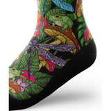 Outway Unfrog-ettable Forest Crew unisex running sock - Green / Multicolour - side view