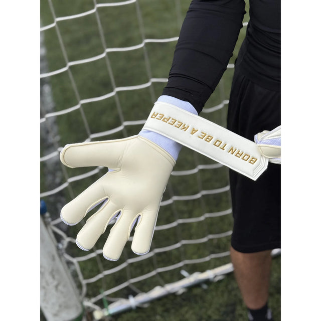 RG Valah 26-27 goalkeeper gloves, white and gold - view 1