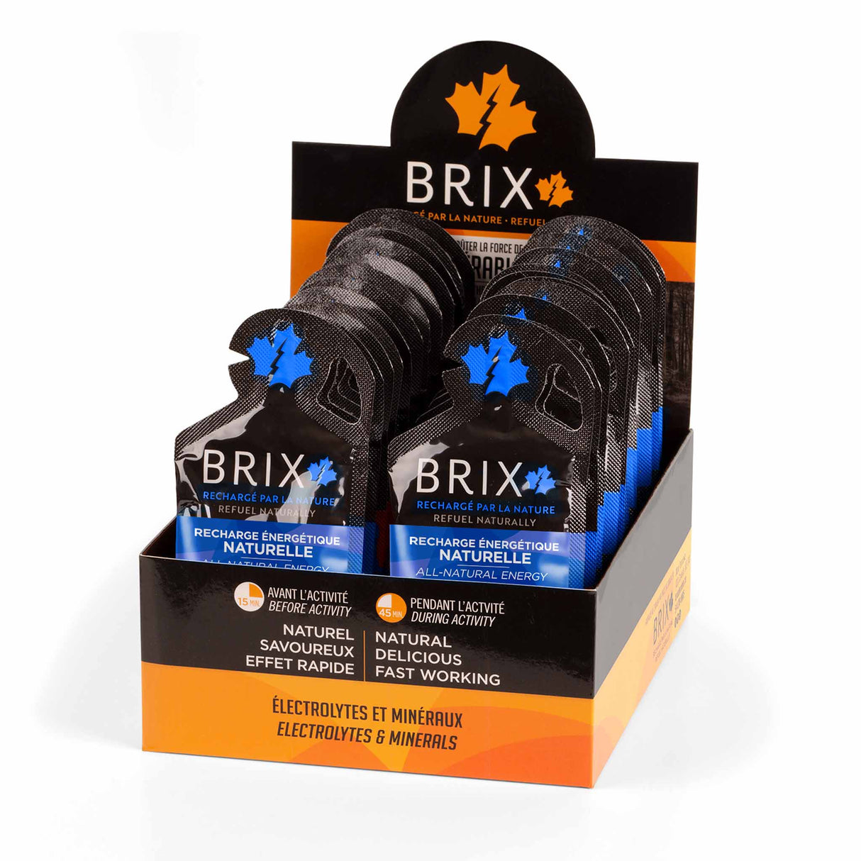 Brix Gels énergétiques à base d'érable - Érable et bleuet