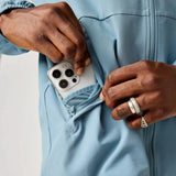 Brooks Canopy Jacket running windbreaker men Blue Haze - detail