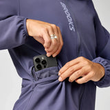 Brooks Canopy Jacket running windbreaker women Nightfall - detail