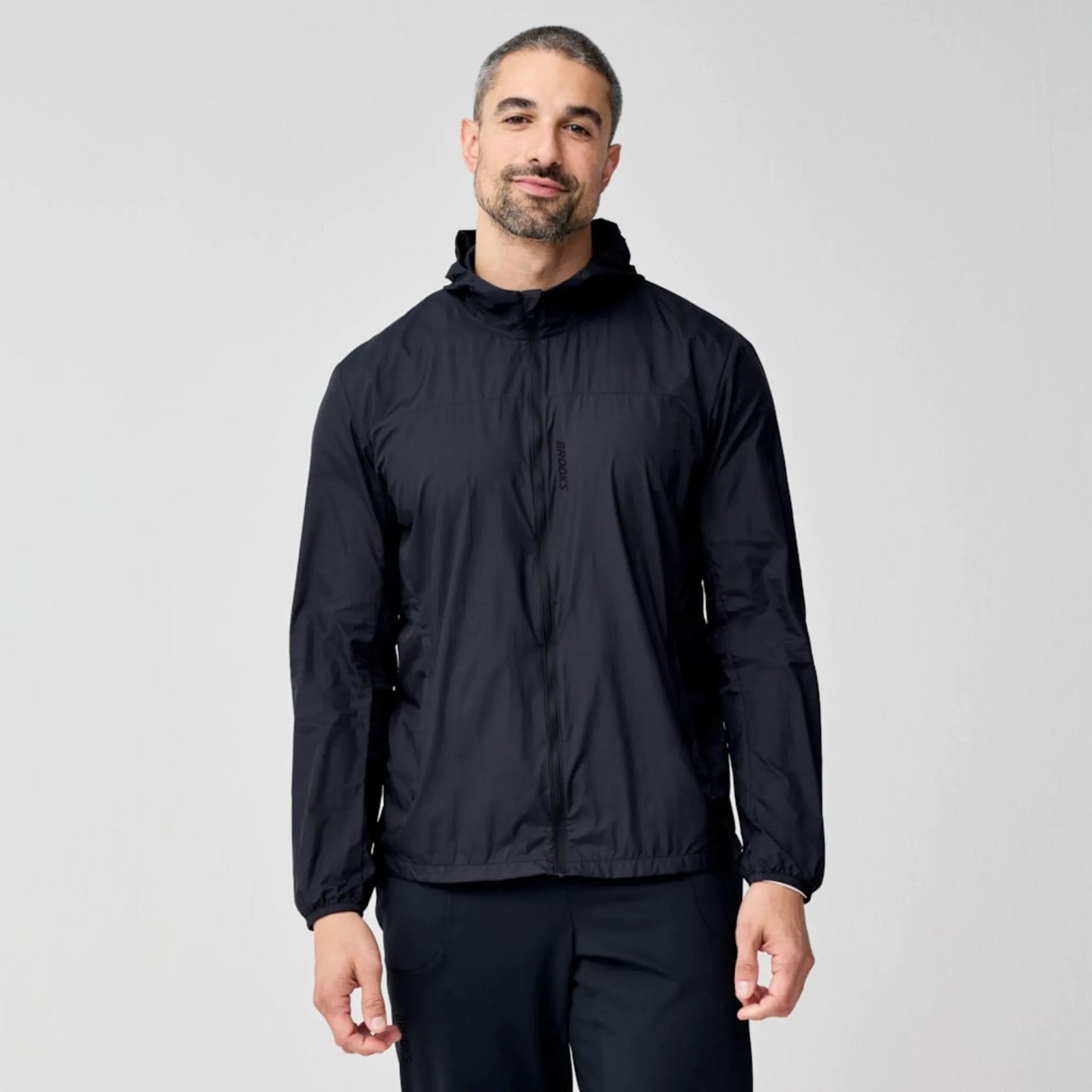 Brooks Canopy Packable Jacket packable windbreaker men Black